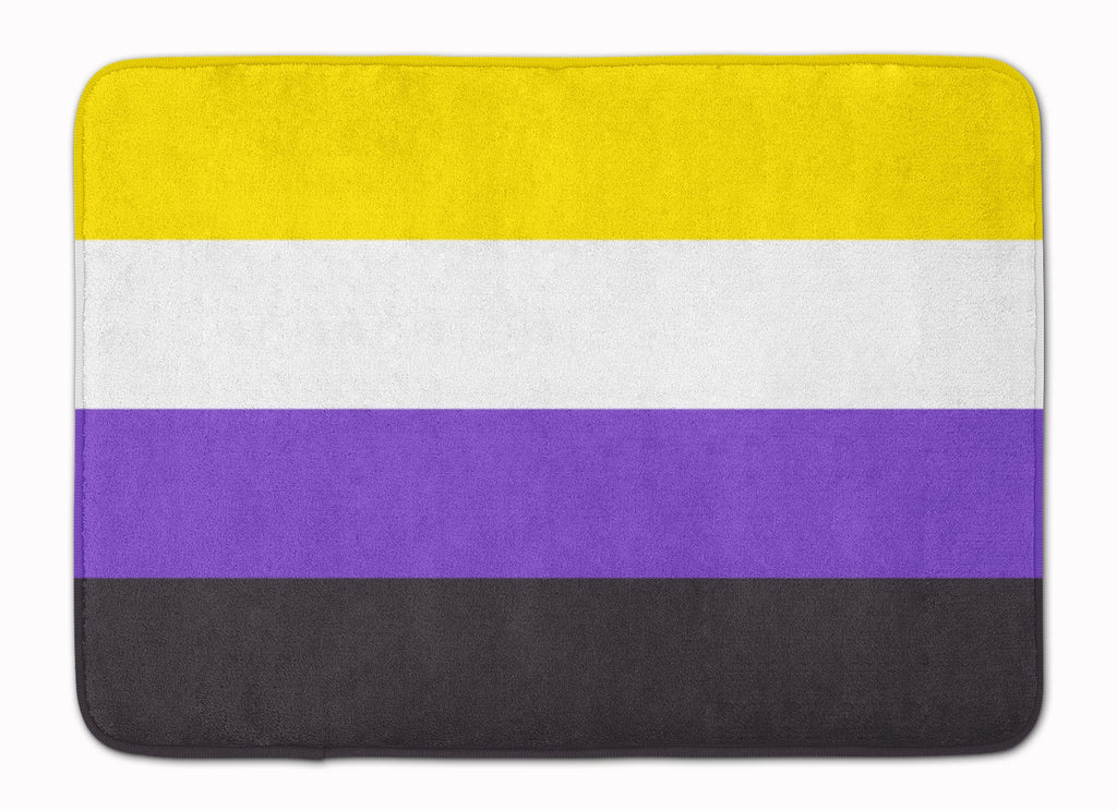 Nonbinary Pride Memory Foam Kitchen Mat Machine Washable Anti-Fatigue Cushion Comfort Bath or Kitchen Rug