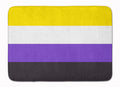 Nonbinary Pride Memory Foam Kitchen Mat Machine Washable Anti-Fatigue Cushion Comfort Bath or Kitchen Rug