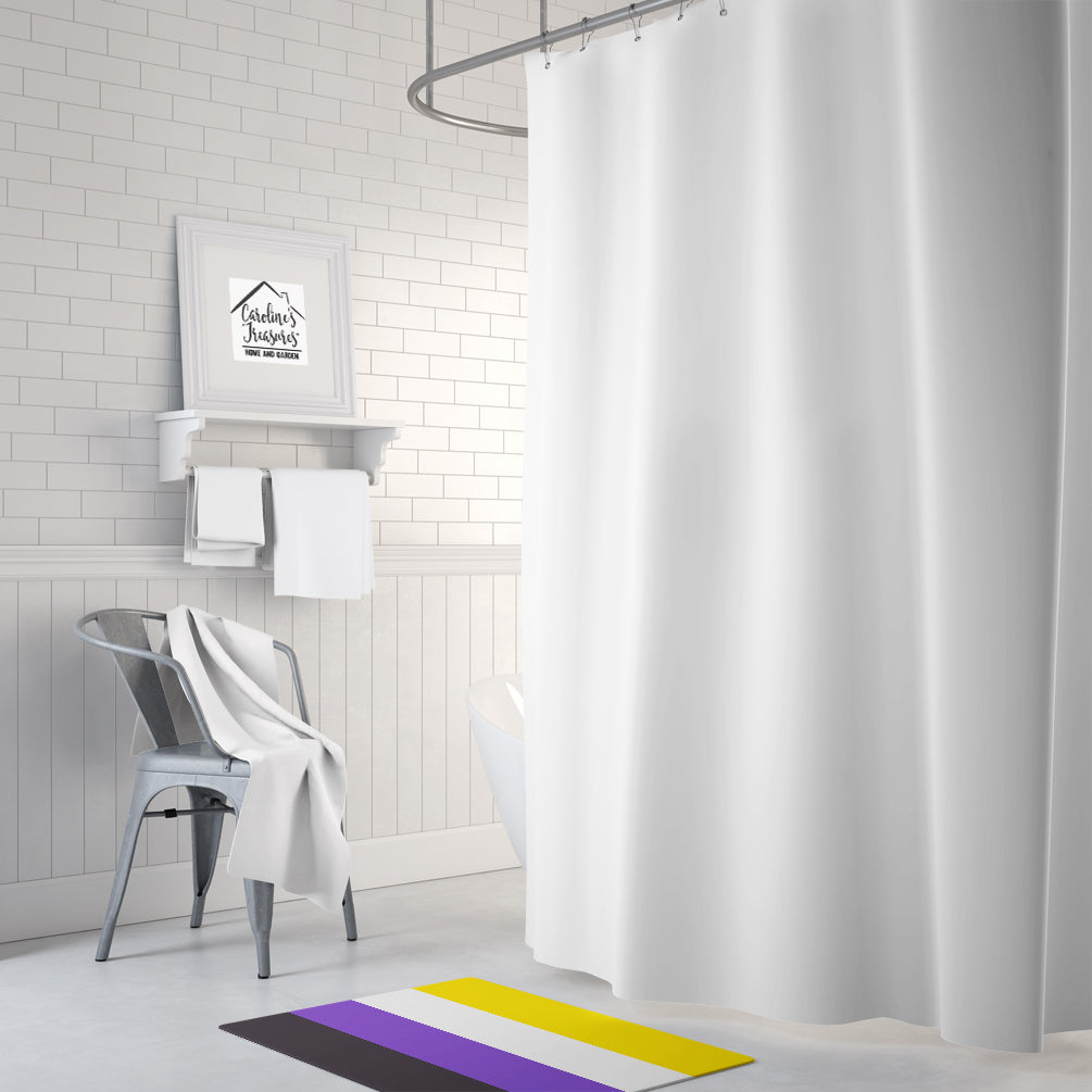 Nonbinary Pride Memory Foam Kitchen Mat Machine Washable Anti-Fatigue Cushion Comfort Bath or Kitchen Rug