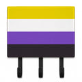 Nonbinary Pride Leash or Key Holder Wall Hooks, Coat Rack Wall Mount, for Hanging Keys, Towels, Aprons, Leashes