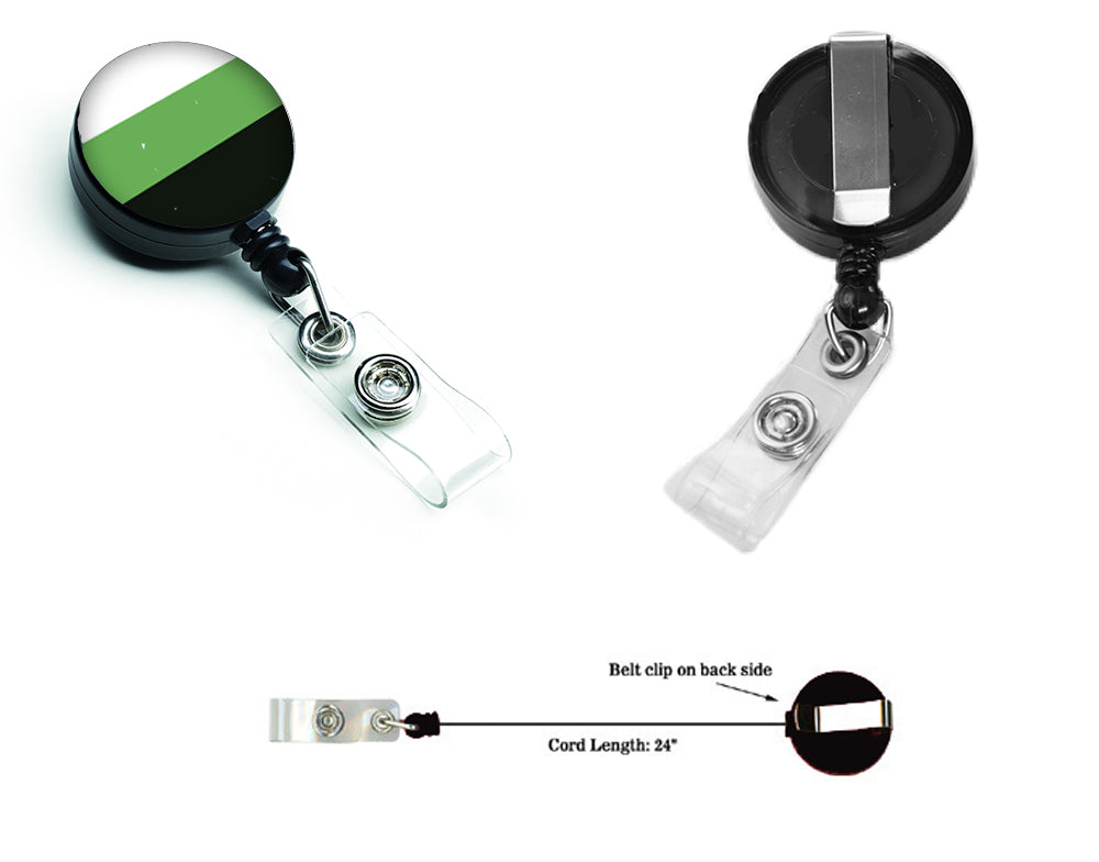 Neutrois Pride Retractable Badge Reel for Nurses ID Badge Holder with Clip Retractable Employee Badge Holder, Belt Clip