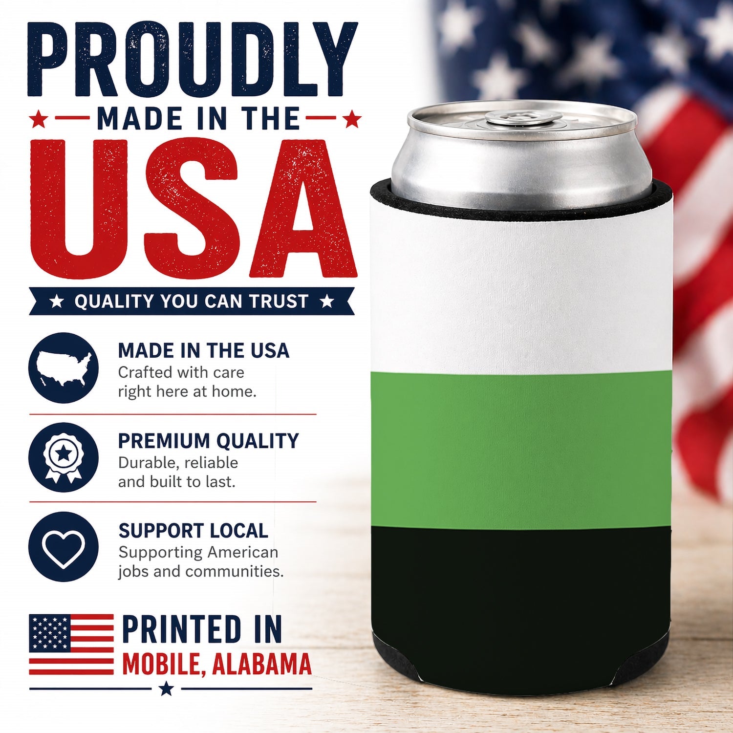 Neutrois Pride Can or Bottle Hugger Cooler Sleeve for Standard 12 oz Cans, Insulated Foam Beer & Soda Can Hugger Reusable