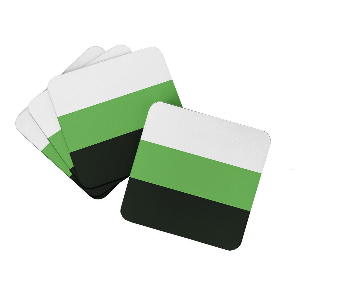Neutrois Pride Foam Coasters Set of 4 Cup Coasters for Indoor Outdoor, Tabletop Protection, Anti Slip, Mouse pad Material