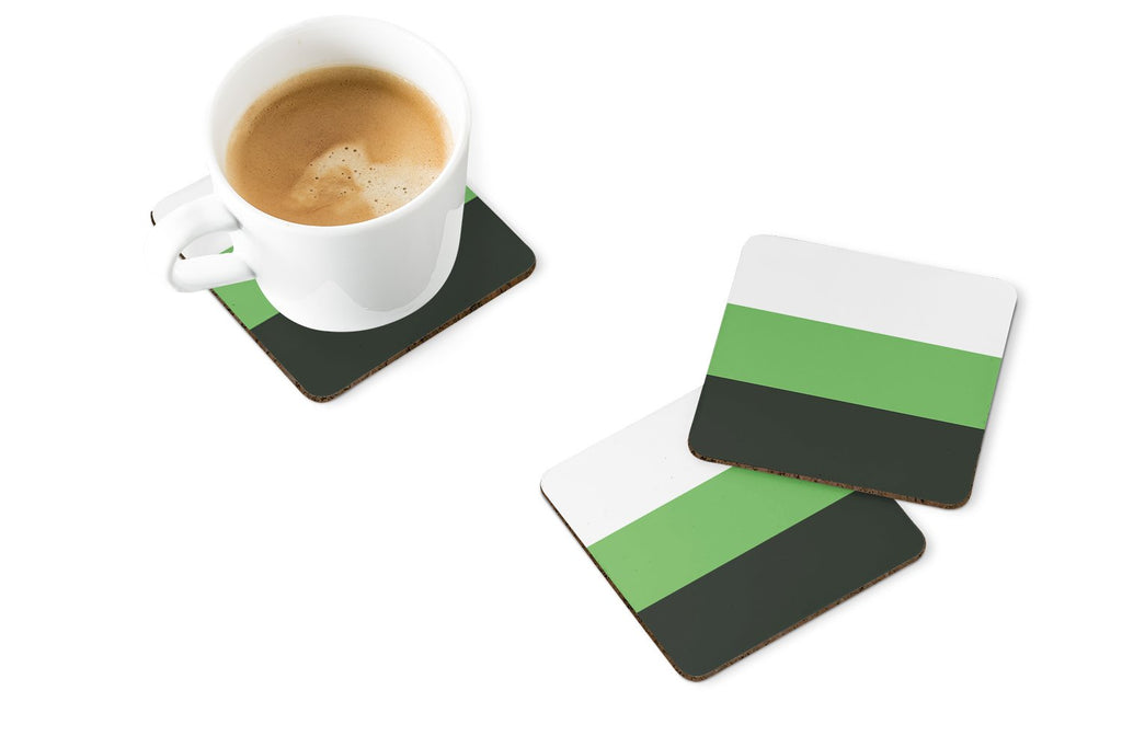 Neutrois Pride Foam Coasters Set of 4 Cup Coasters for Indoor Outdoor, Tabletop Protection, Anti Slip, Mouse pad Material