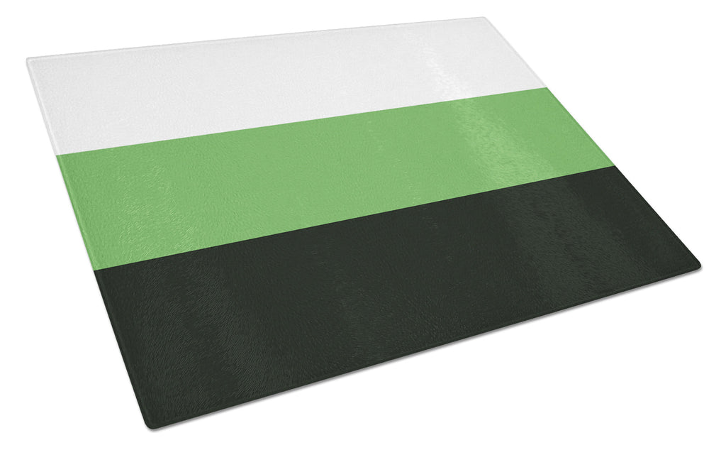 Neutrois Pride Cutting Board Tempered Glass Kitchen Cutting Surface, Heat Resistant Chopping, Non-Slip Feet, Food Prep & Serving