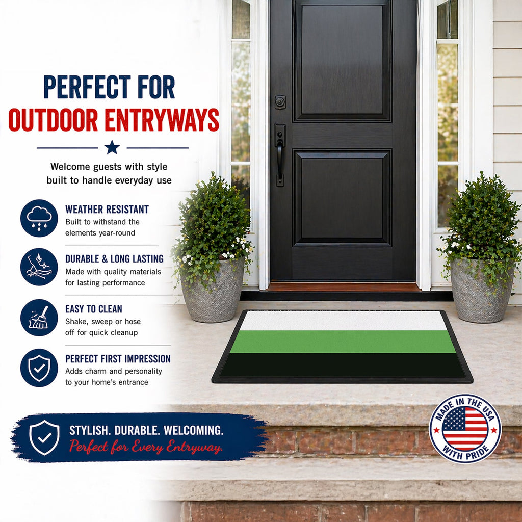 Neutrois Pride Doormat Indoor Outdoor 18H X 27W Front Door Mat Rugs for Entryway, Non Slip Washable