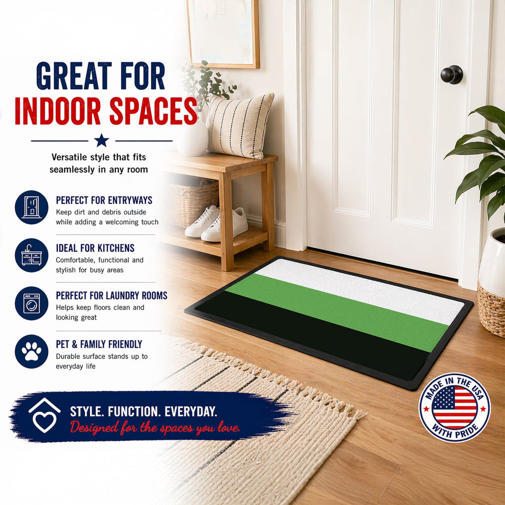 Neutrois Pride Doormat Indoor Outdoor 18H X 27W Front Door Mat Rugs for Entryway, Non Slip Washable