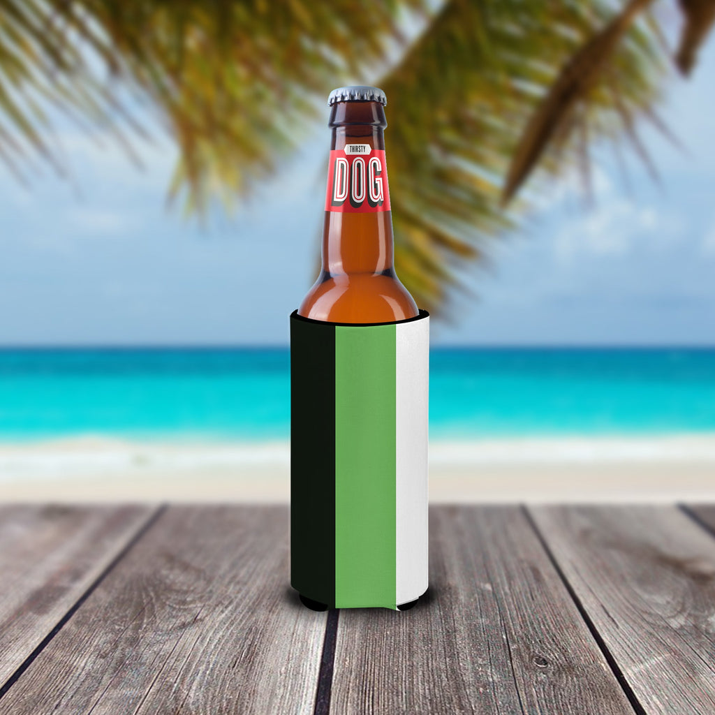 Neutrois Pride Slim Can Hugger , Insulated Foam Hugger for 12 oz Slim Cans, Beer Bottles & Water Bottles, Printed in USA