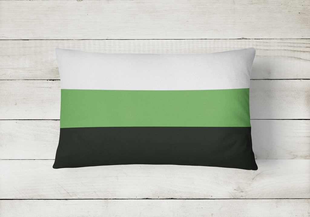 Neutrois Pride Decorative Throw Pillow 12x16 Indoor Outdoor Accent Cushion, Fabric Cover with Insert for Sofa, Bed, Porch & Living Room