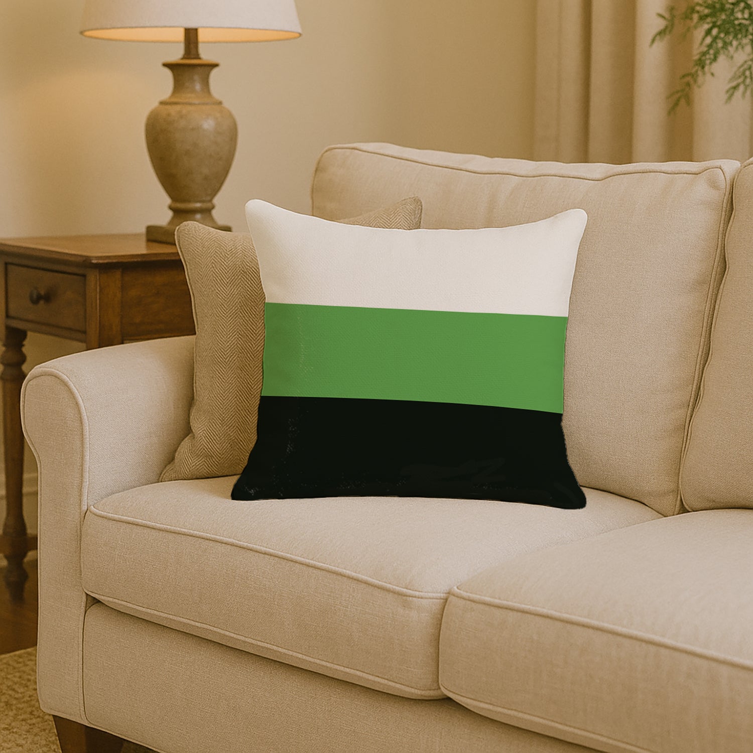 Neutrois Pride Decorative Throw Pillow 14x14 Indoor Outdoor Accent Cushion, Fabric Cover with Insert for Sofa, Bed, Porch & Living Room
