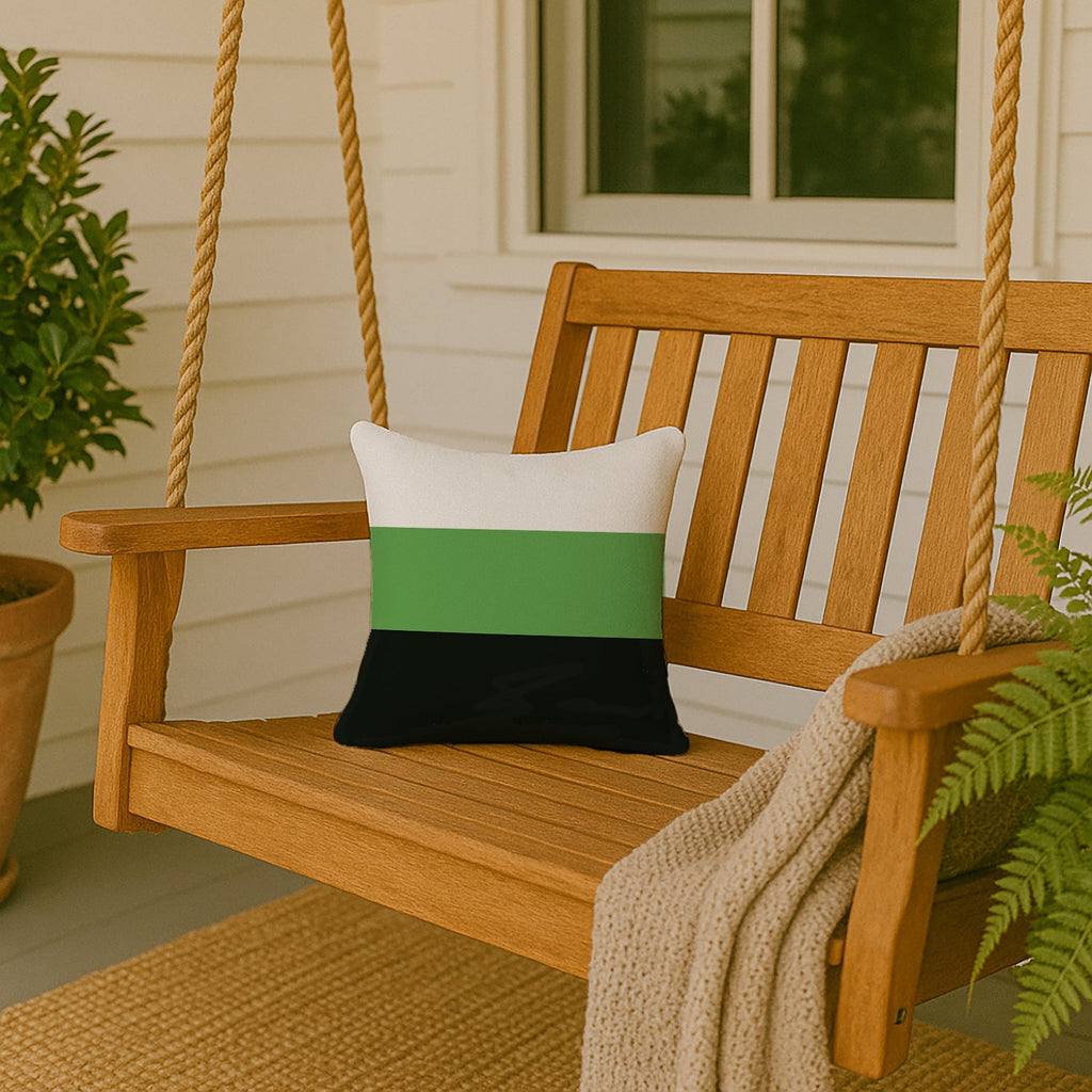 Neutrois Pride Decorative Throw Pillow 14x14 Indoor Outdoor Accent Cushion, Fabric Cover with Insert for Sofa, Bed, Porch & Living Room