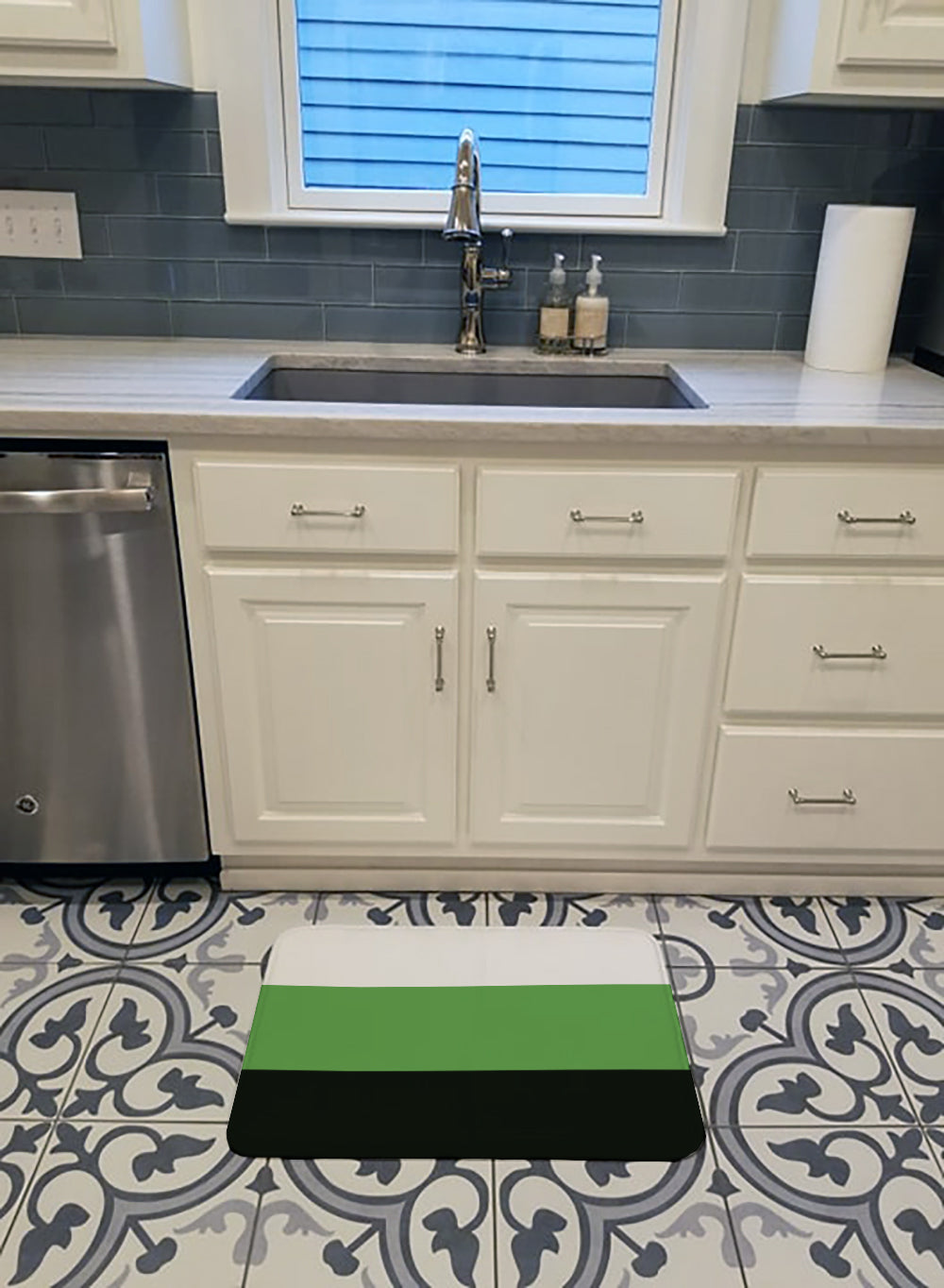 Neutrois Pride Memory Foam Kitchen Mat Machine Washable Anti-Fatigue Cushion Comfort Bath or Kitchen Rug