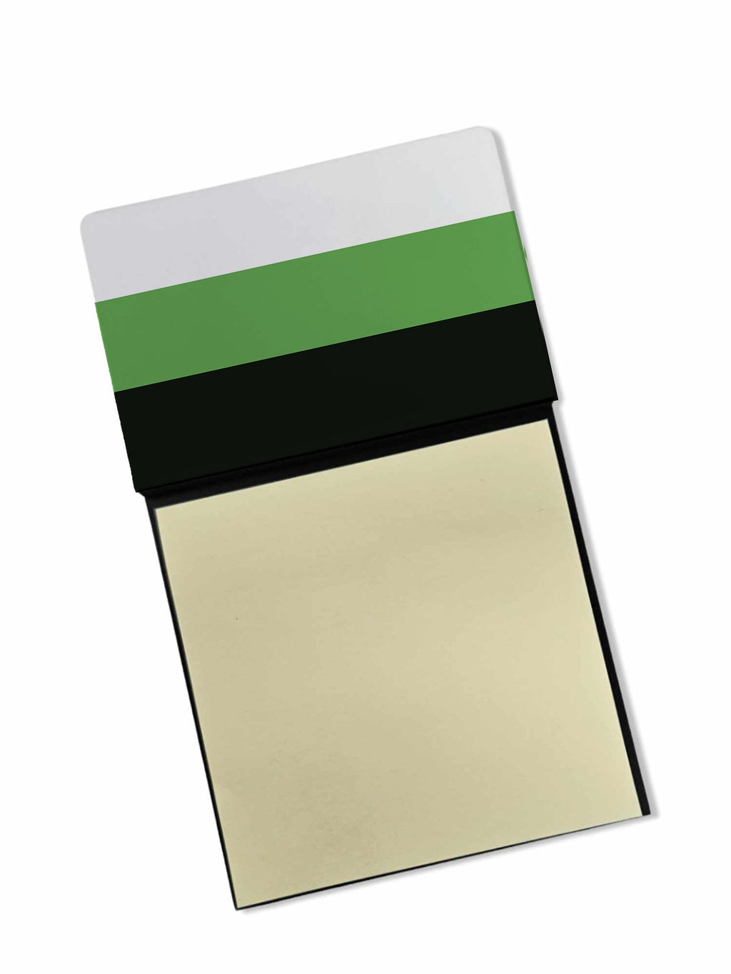 Neutrois Pride Watercolor Sticky Note Holder Refillable Dispenser Desk Accessory 3x3 Pad Gift