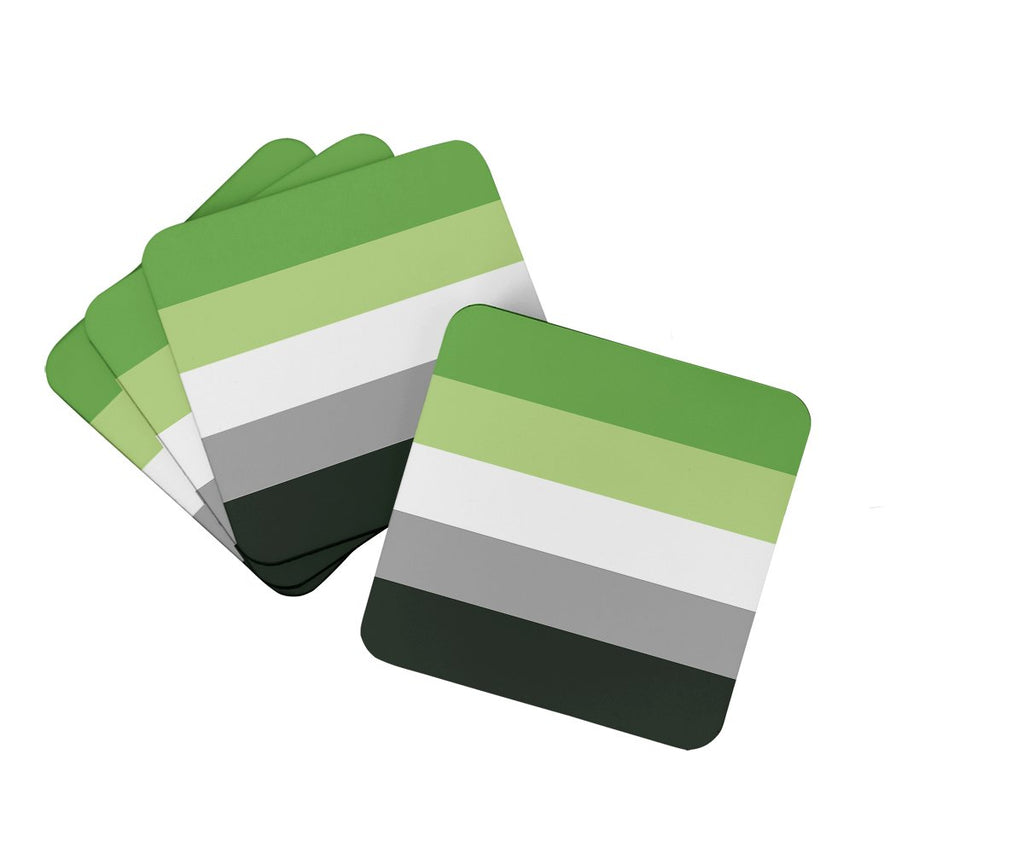 Aronmantic Pride Foam Coasters Set of 4 Cup Coasters for Indoor Outdoor, Tabletop Protection, Anti Slip, Mouse pad Material