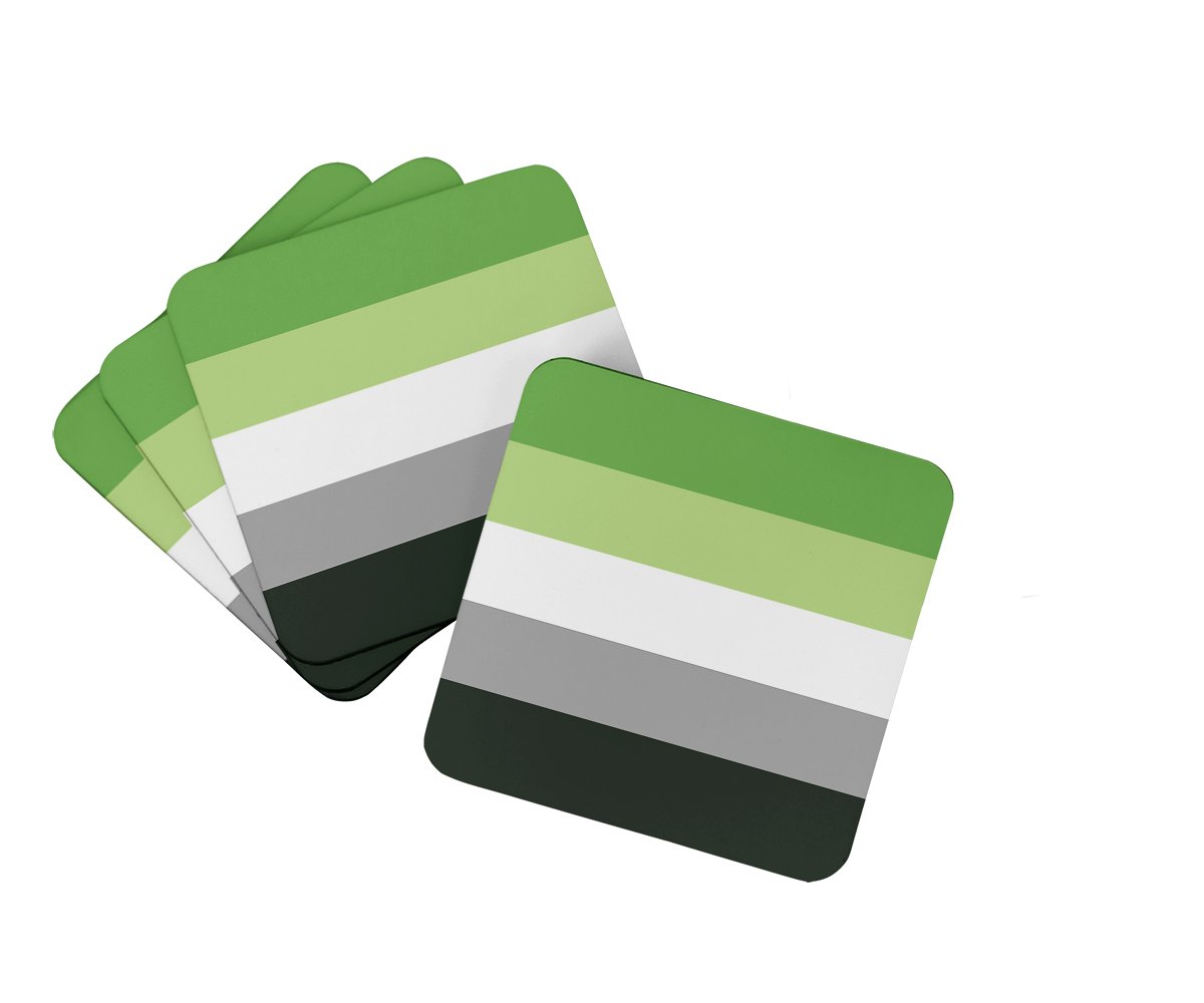 Aronmantic Pride Foam Coasters Set of 4 Cup Coasters for Indoor Outdoor, Tabletop Protection, Anti Slip, Mouse pad Material
