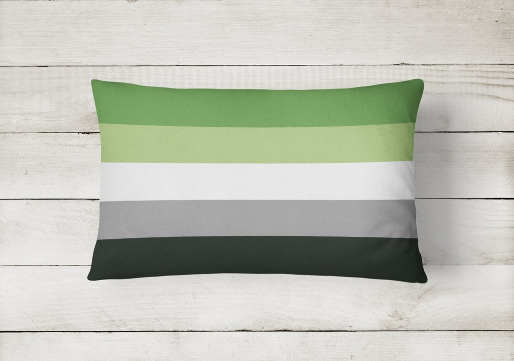 Aronmantic Pride Decorative Throw Pillow 12x16 Indoor Outdoor Accent Cushion, Fabric Cover with Insert for Sofa, Bed, Porch & Living Room