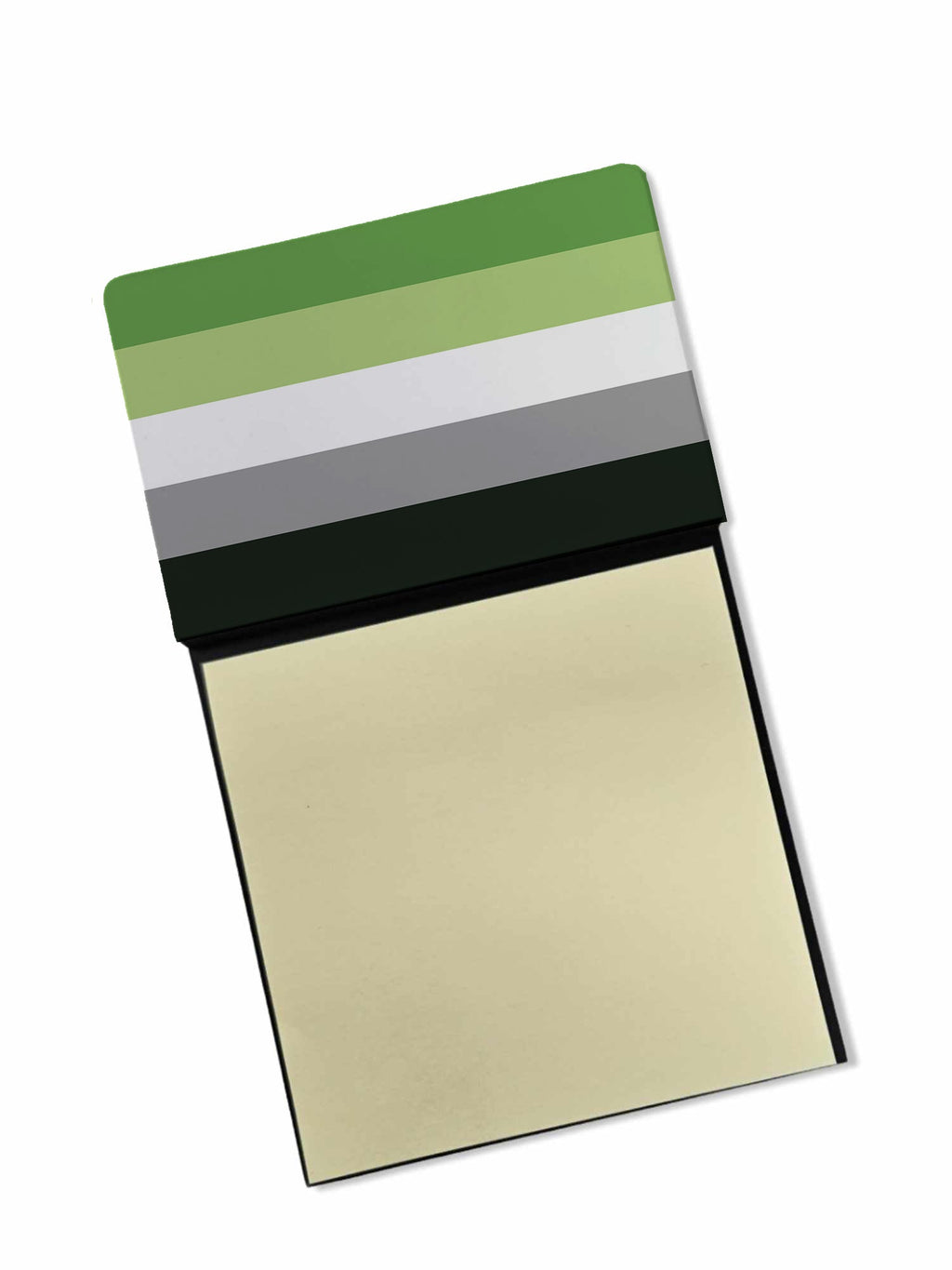 Aronmantic Pride Watercolor Sticky Note Holder Refillable Dispenser Desk Accessory 3x3 Pad Gift