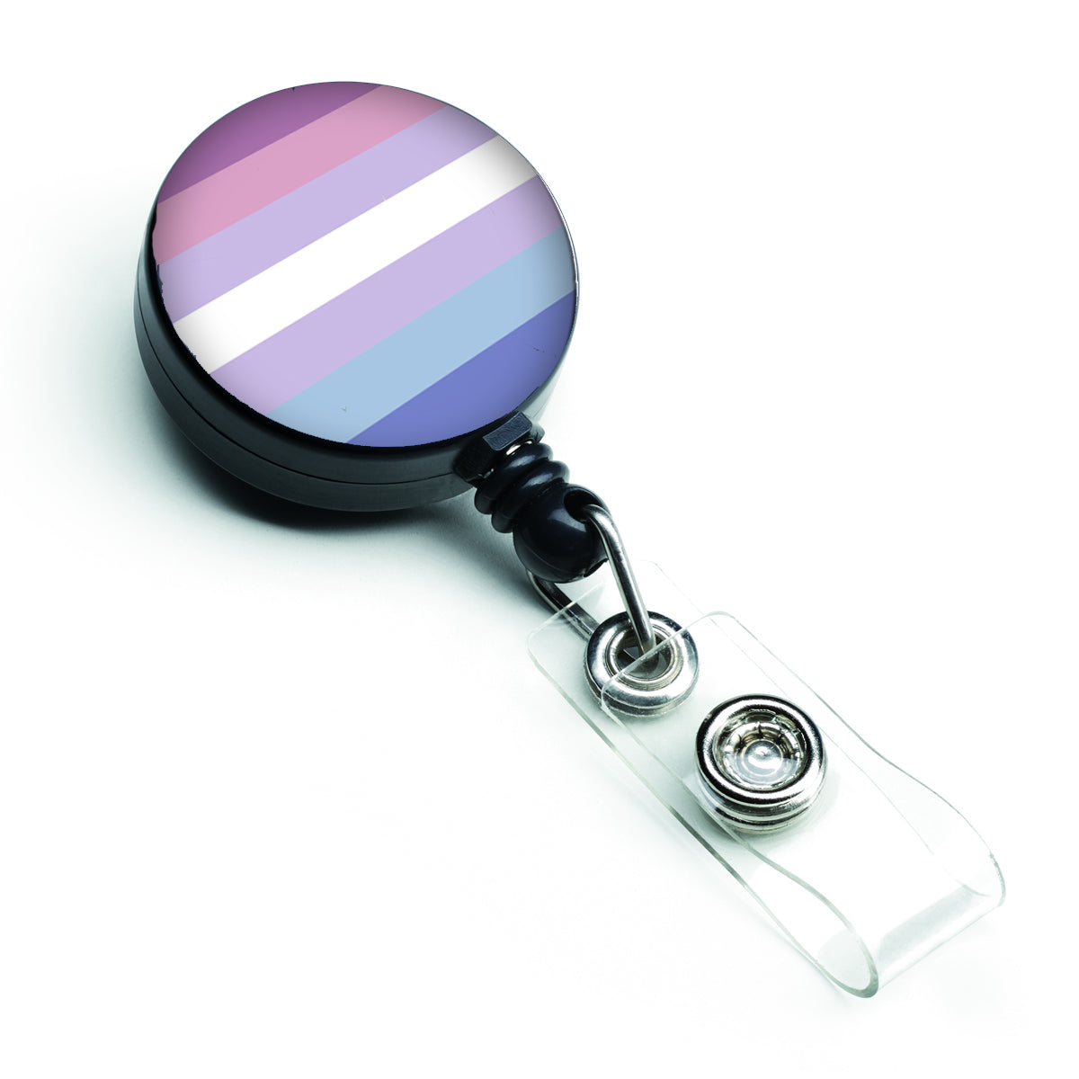 Bigender Pride Retractable Badge Reel for Nurses ID Badge Holder with Clip Retractable Employee Badge Holder, Belt Clip