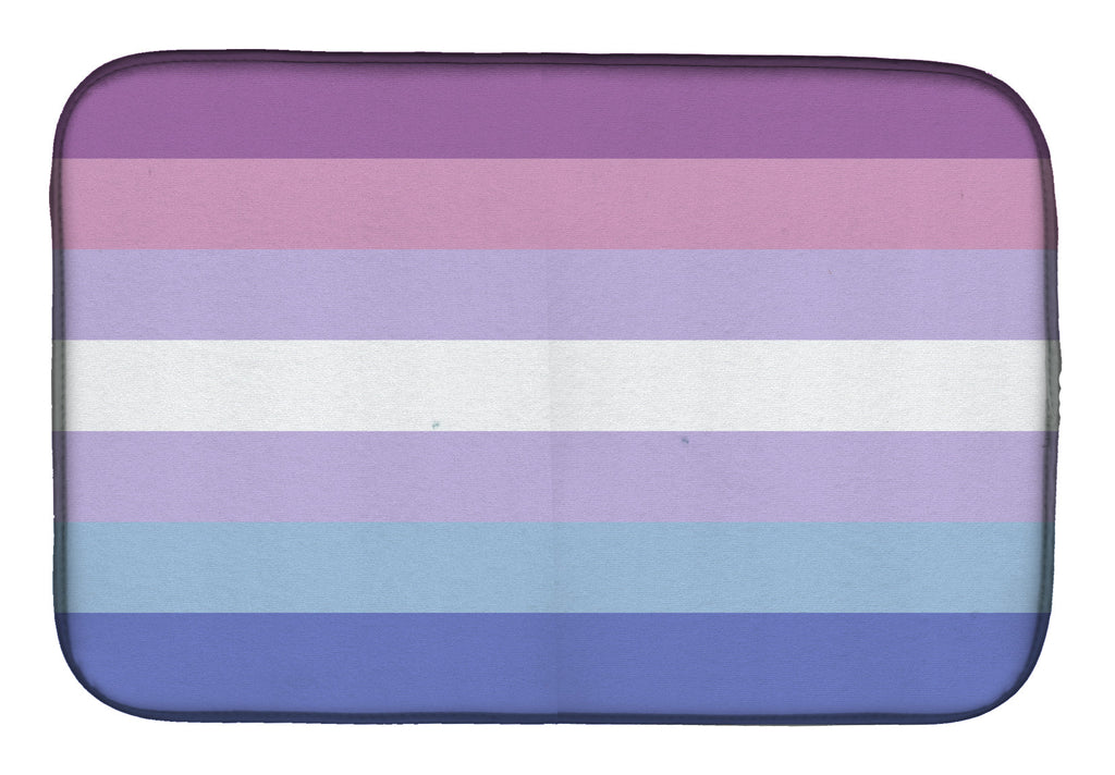 Bigender Pride Dish Drying Mat Absorbent Dish Drying Mat Pad for Kitchen Counter Dish Drainer Mat for Countertop, 14 x 21", Multicolor