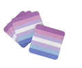 Bigender Pride Foam Coasters Set of 4 Cup Coasters for Indoor Outdoor, Tabletop Protection, Anti Slip, Mouse pad Material