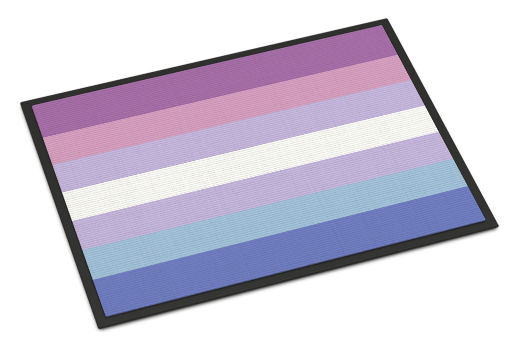 Bigender Pride Doormat Indoor Outdoor 18H X 27W Front Door Mat Rugs for Entryway, Non Slip Washable