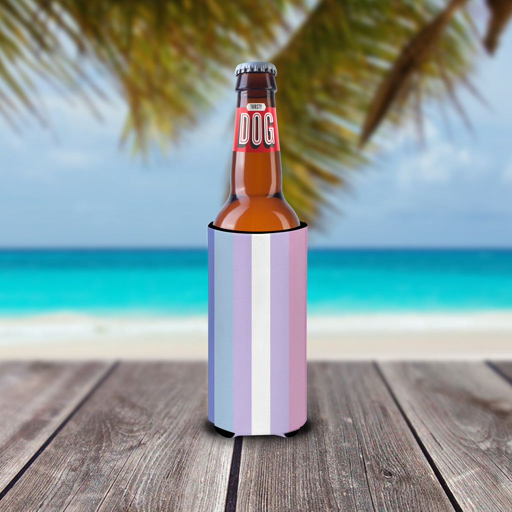 Bigender Pride Slim Can Hugger , Insulated Foam Hugger for 12 oz Slim Cans, Beer Bottles & Water Bottles, Printed in USA