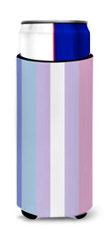 Bigender Pride Slim Can Hugger , Insulated Foam Hugger for 12 oz Slim Cans, Beer Bottles & Water Bottles, Printed in USA