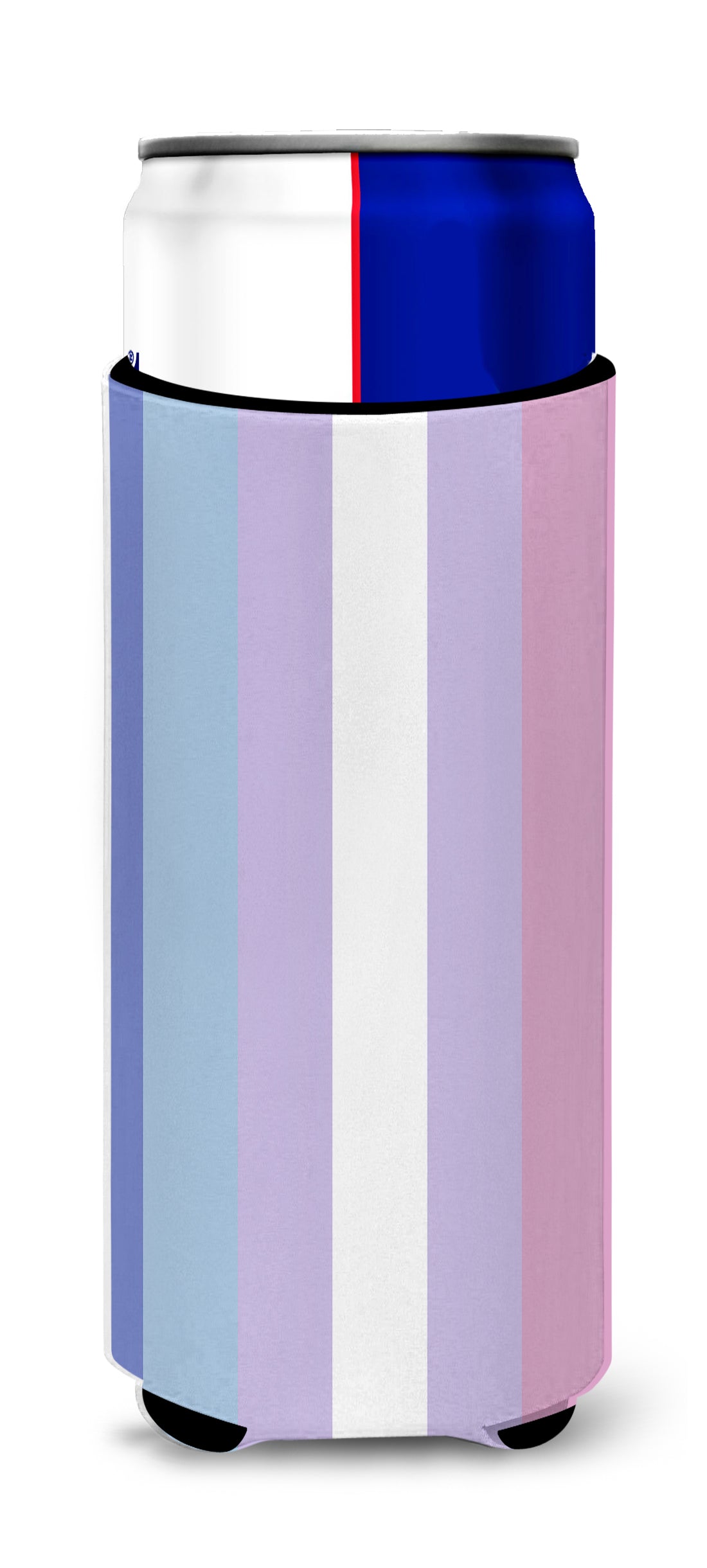 Bigender Pride Slim Can Hugger , Insulated Foam Hugger for 12 oz Slim Cans, Beer Bottles & Water Bottles, Printed in USA