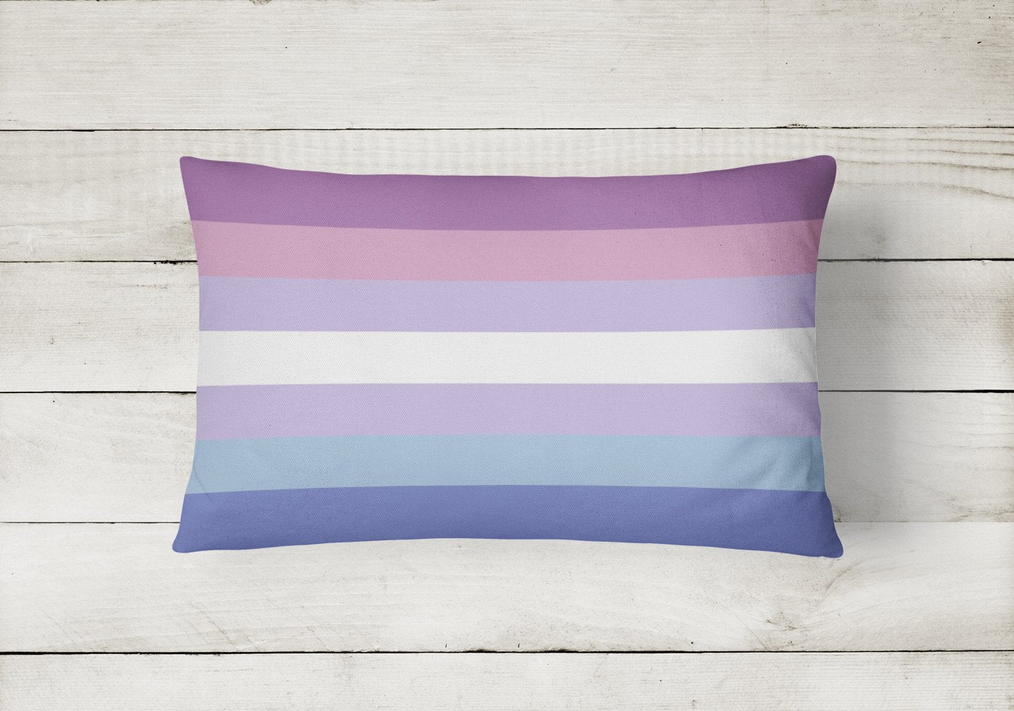 Bigender Pride Decorative Throw Pillow 12x16 Indoor Outdoor Accent Cushion, Fabric Cover with Insert for Sofa, Bed, Porch & Living Room