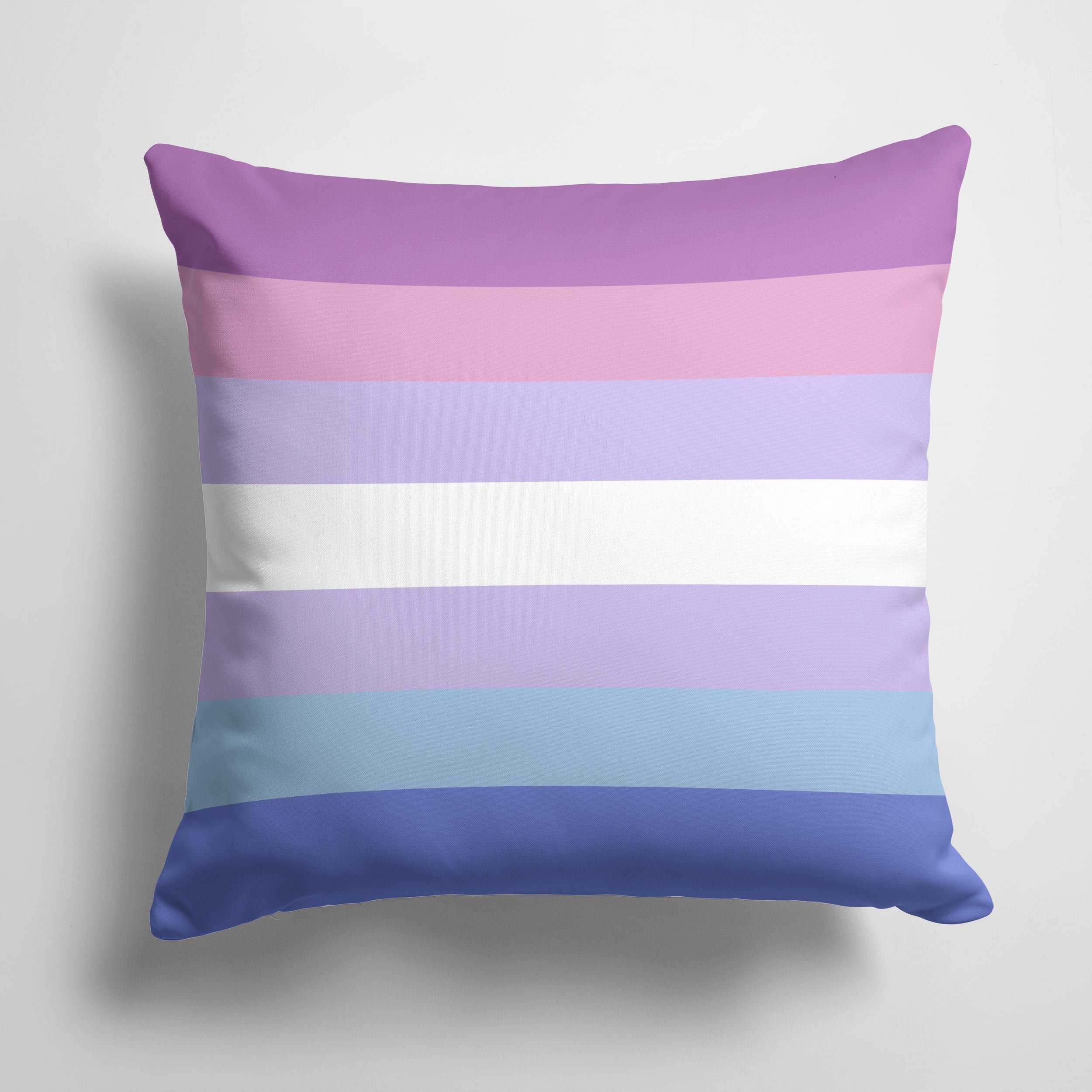 Bigender Pride Decorative Throw Pillow 14x14 Indoor Outdoor Accent Cushion, Fabric Cover with Insert for Sofa, Bed, Porch & Living Room
