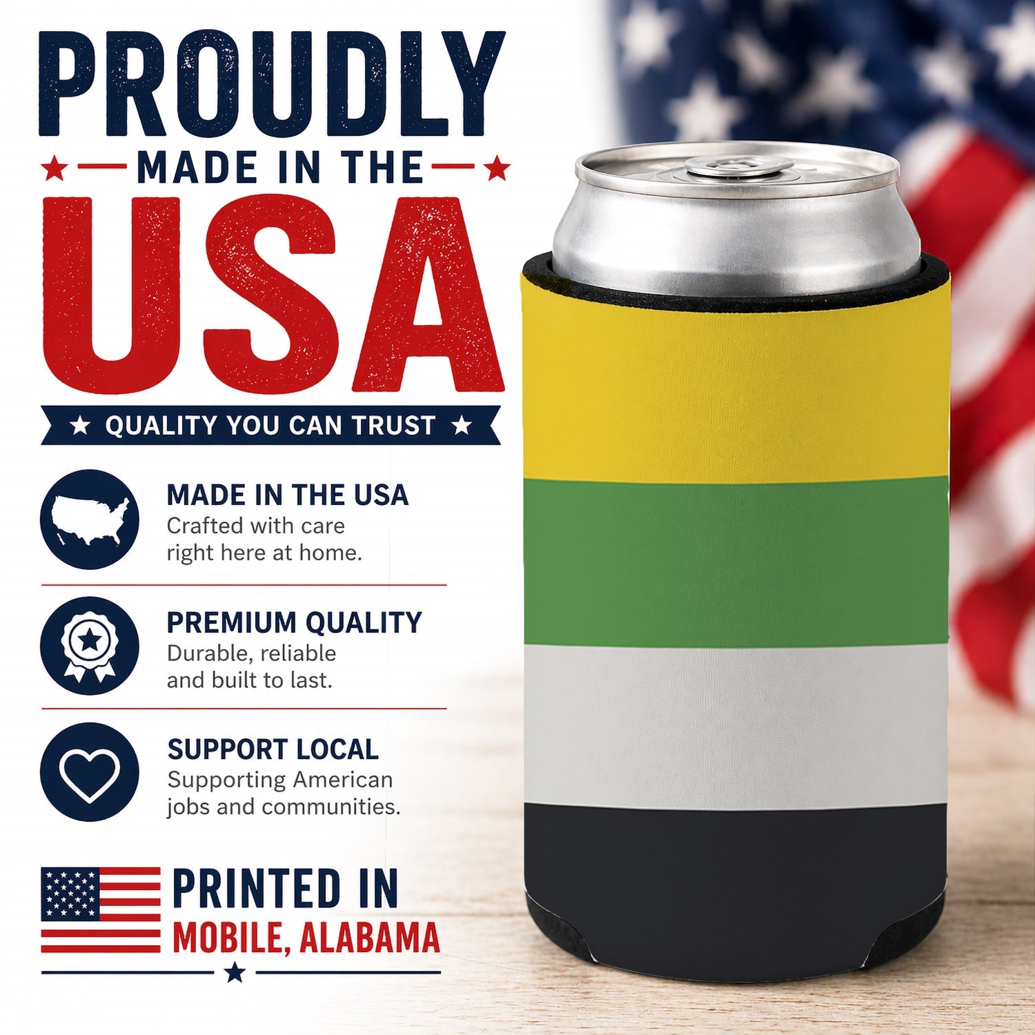 Skiliosexual Pride Can or Bottle Hugger Cooler Sleeve for Standard 12 oz Cans, Insulated Foam Beer & Soda Can Hugger Reusable