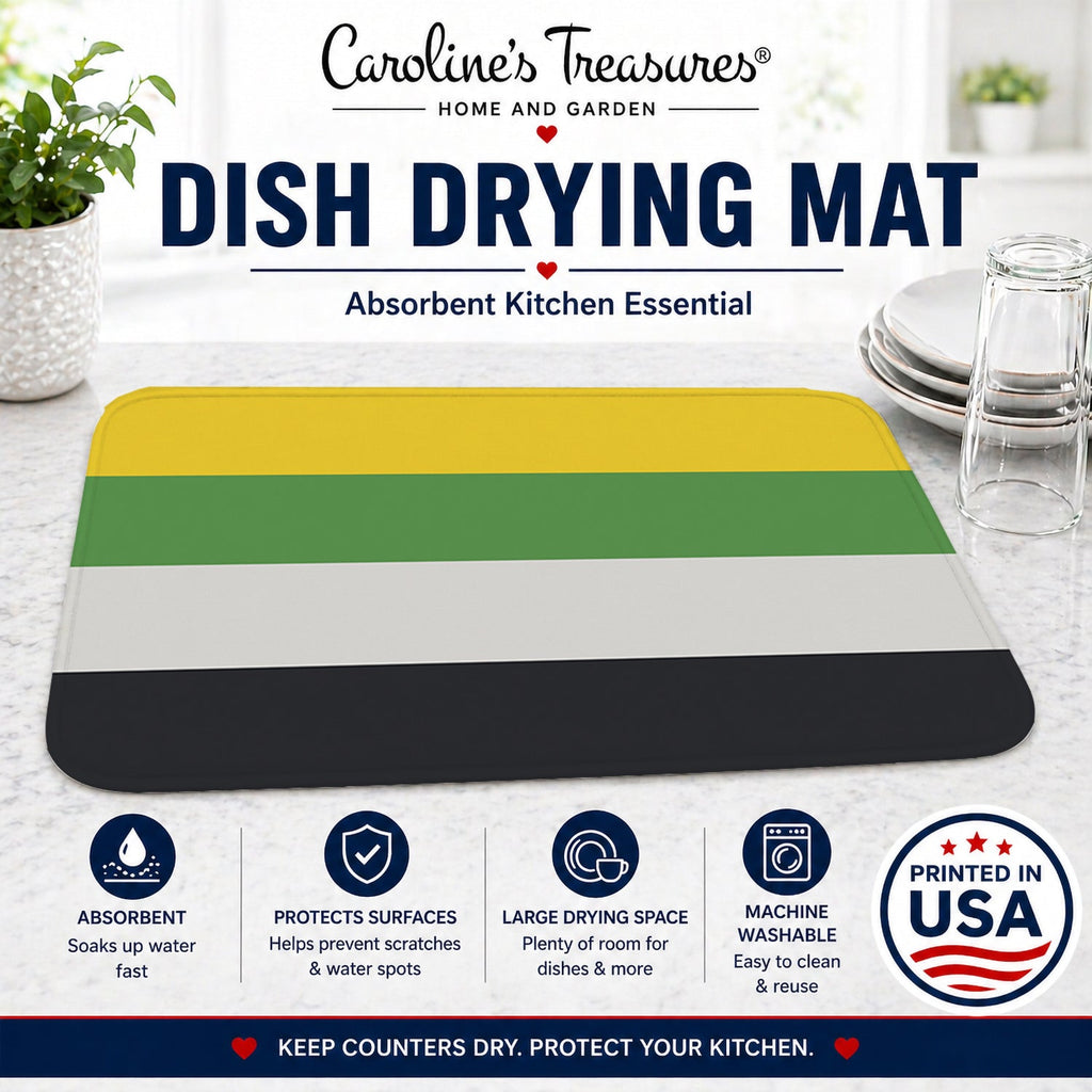 Skiliosexual Pride Dish Drying Mat Absorbent Dish Drying Mat Pad for Kitchen Counter Dish Drainer Mat for Countertop, 14 x 21", Multicolor