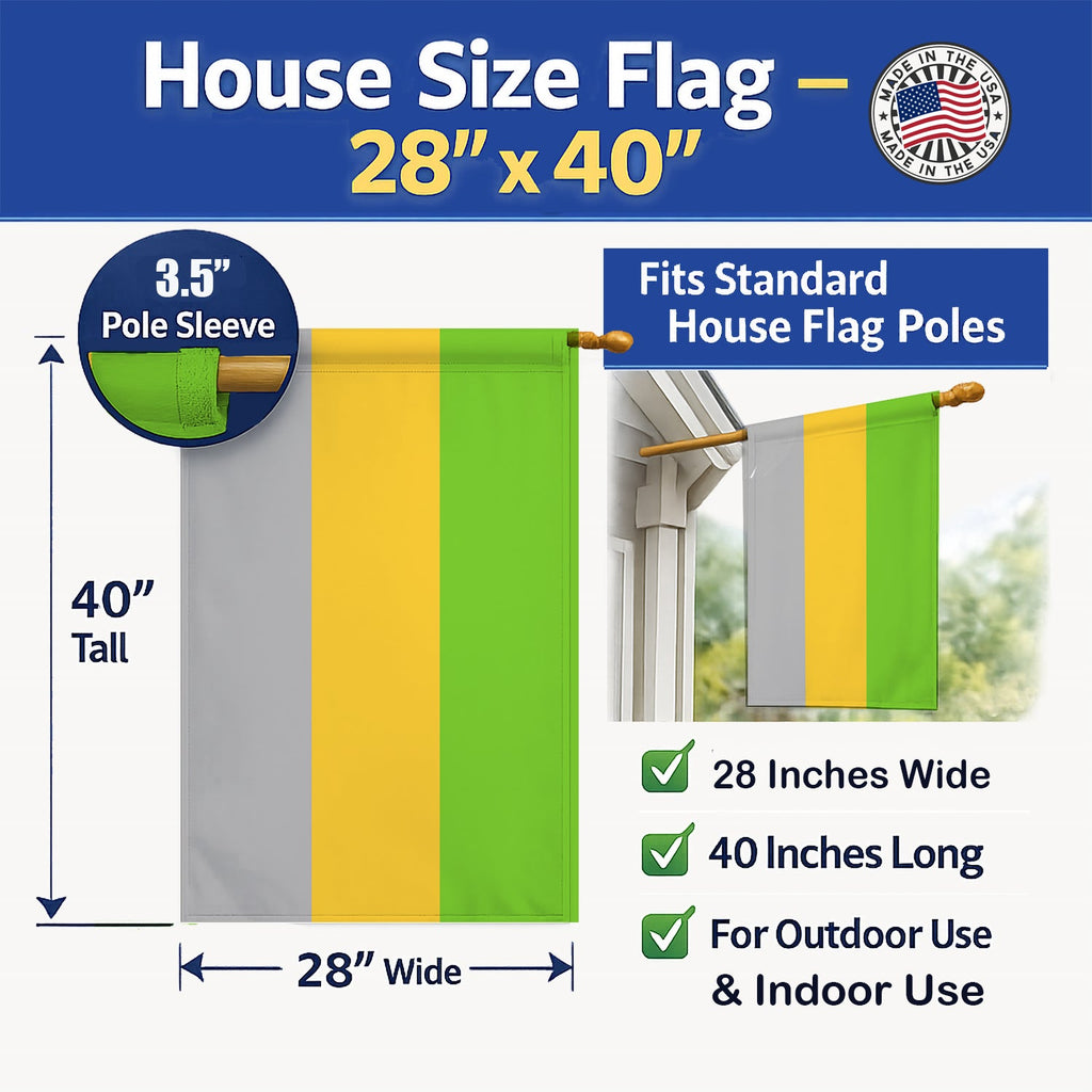 Lithromantic Pride House Flag 28x40 Porch Sleeve Pole Decorative Outside Yard Banner Artwork Wall Hanging, Polyester