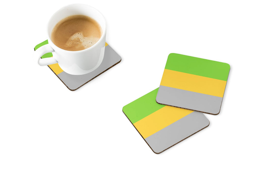 Lithromantic Pride Foam Coasters Set of 4 Cup Coasters for Indoor Outdoor, Tabletop Protection, Anti Slip, Mouse pad Material