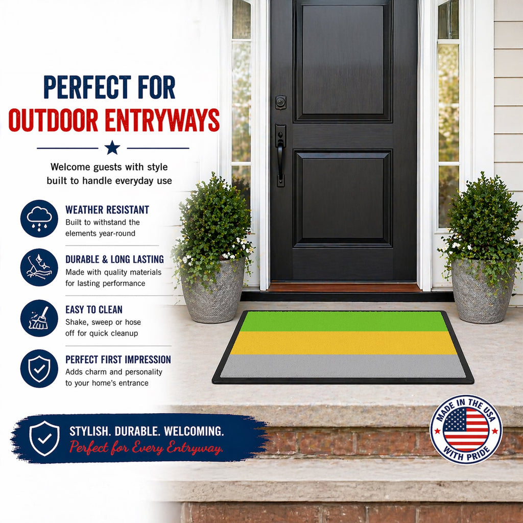 Lithromantic Pride Doormat Indoor Outdoor 24H X 36W Front Door Mat Rugs for Entryway, Non Slip Washable Low Pile,