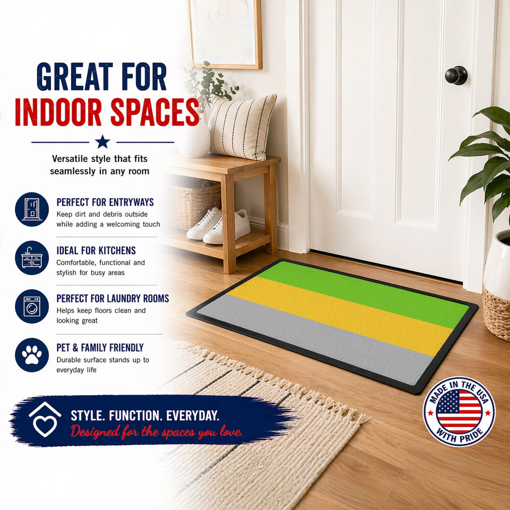 Lithromantic Pride Doormat Indoor Outdoor 24H X 36W Front Door Mat Rugs for Entryway, Non Slip Washable Low Pile,