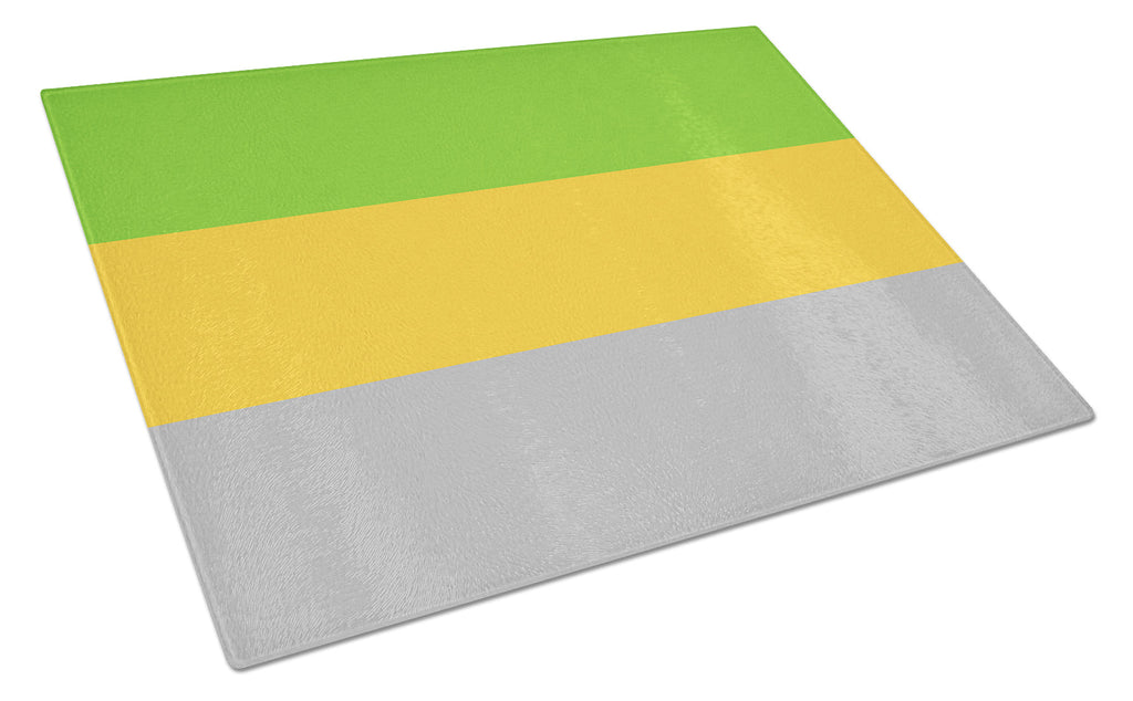 Lithromantic Pride Cutting Board Tempered Glass Kitchen Cutting Surface, Heat Resistant Chopping, Non-Slip Feet, Food Prep & Serving