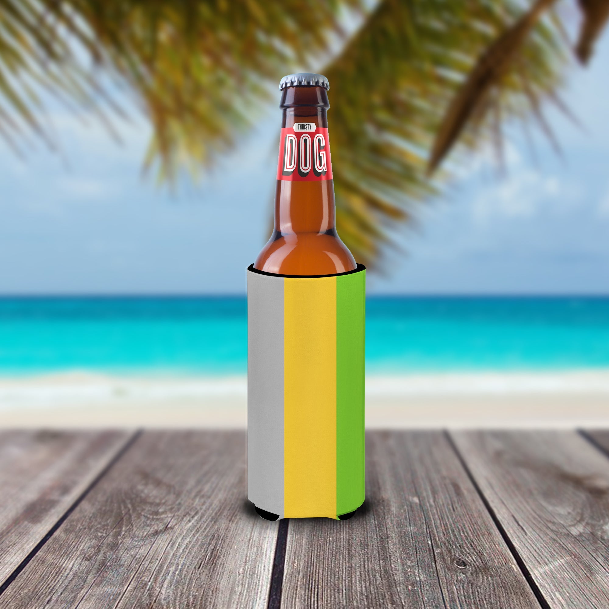 Lithromantic Pride Slim Can Hugger , Insulated Foam Hugger for 12 oz Slim Cans, Beer Bottles & Water Bottles, Printed in USA