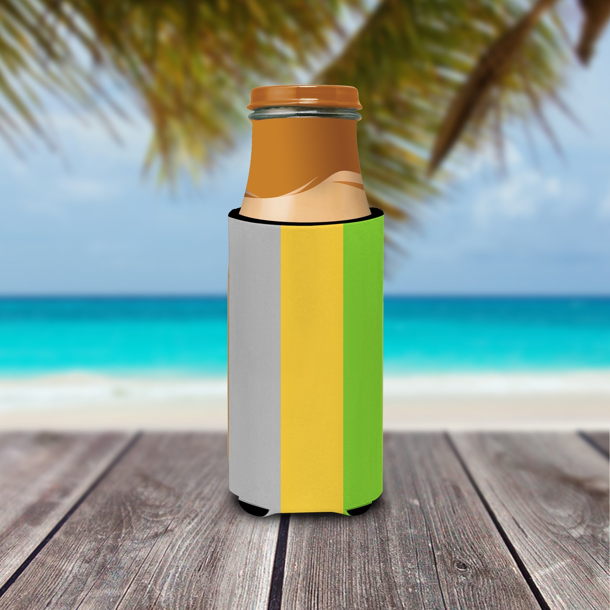 Lithromantic Pride Slim Can Hugger , Insulated Foam Hugger for 12 oz Slim Cans, Beer Bottles & Water Bottles, Printed in USA