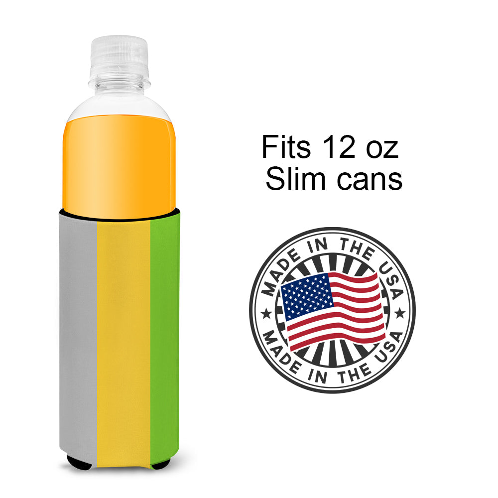Lithromantic Pride Slim Can Hugger , Insulated Foam Hugger for 12 oz Slim Cans, Beer Bottles & Water Bottles, Printed in USA