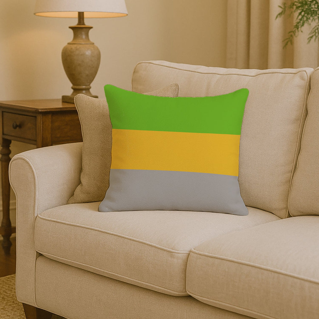 Lithromantic Pride Decorative Throw Pillow 14x14 Indoor Outdoor Accent Cushion, Fabric Cover with Insert for Sofa, Bed, Porch & Living Room
