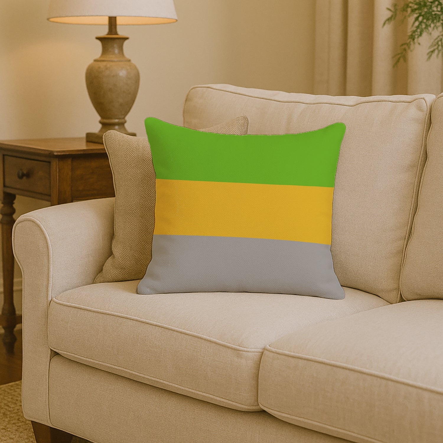 Lithromantic Pride Decorative Throw Pillow 14x14 Indoor Outdoor Accent Cushion, Fabric Cover with Insert for Sofa, Bed, Porch & Living Room