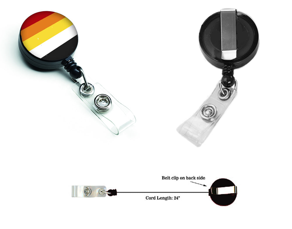 Lithsexual Pride Retractable Badge Reel for Nurses ID Badge Holder with Clip Retractable Employee Badge Holder, Belt Clip