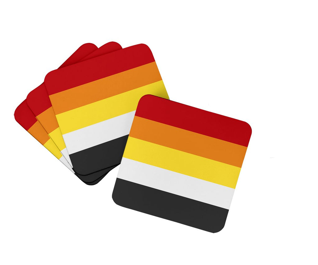 Lithsexual Pride Foam Coasters Set of 4 Cup Coasters for Indoor Outdoor, Tabletop Protection, Anti Slip, Mouse pad Material