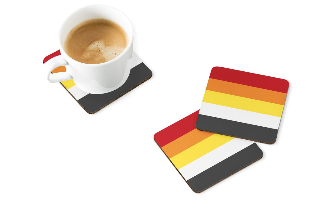 Lithsexual Pride Foam Coasters Set of 4 Cup Coasters for Indoor Outdoor, Tabletop Protection, Anti Slip, Mouse pad Material