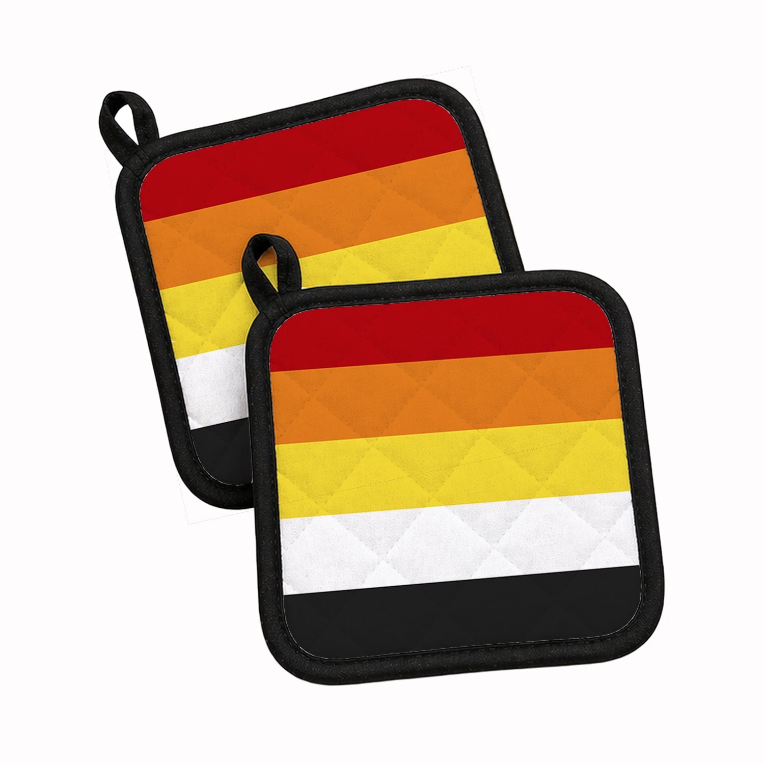 Lithsexual Pride Pot Holder Set of 2 Heat Resistant Quilted Hot Pads 7.5 x 7.5 Inch, Insulated Kitchen Trivets for Cooking & Baking