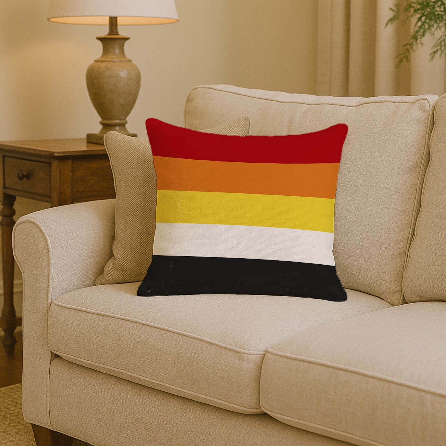 Lithsexual Pride Decorative Throw Pillow 14x14 Indoor Outdoor Accent Cushion, Fabric Cover with Insert for Sofa, Bed, Porch & Living Room