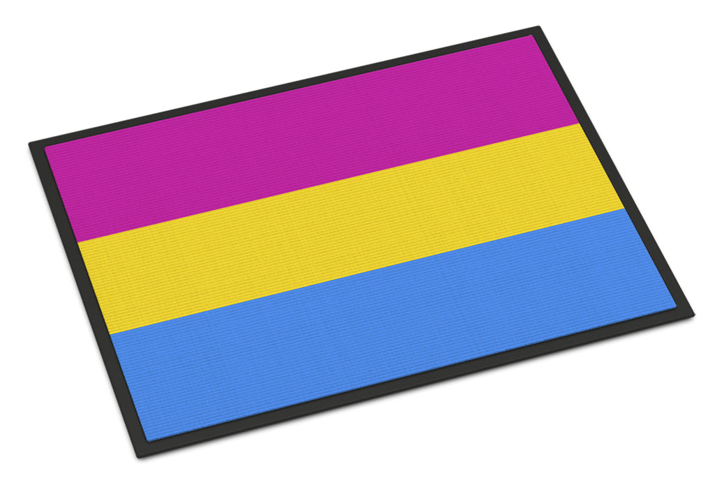 Pansexual Pride Doormat Indoor Outdoor 24H X 36W Front Door Mat Rugs for Entryway, Non Slip Washable Low Pile,