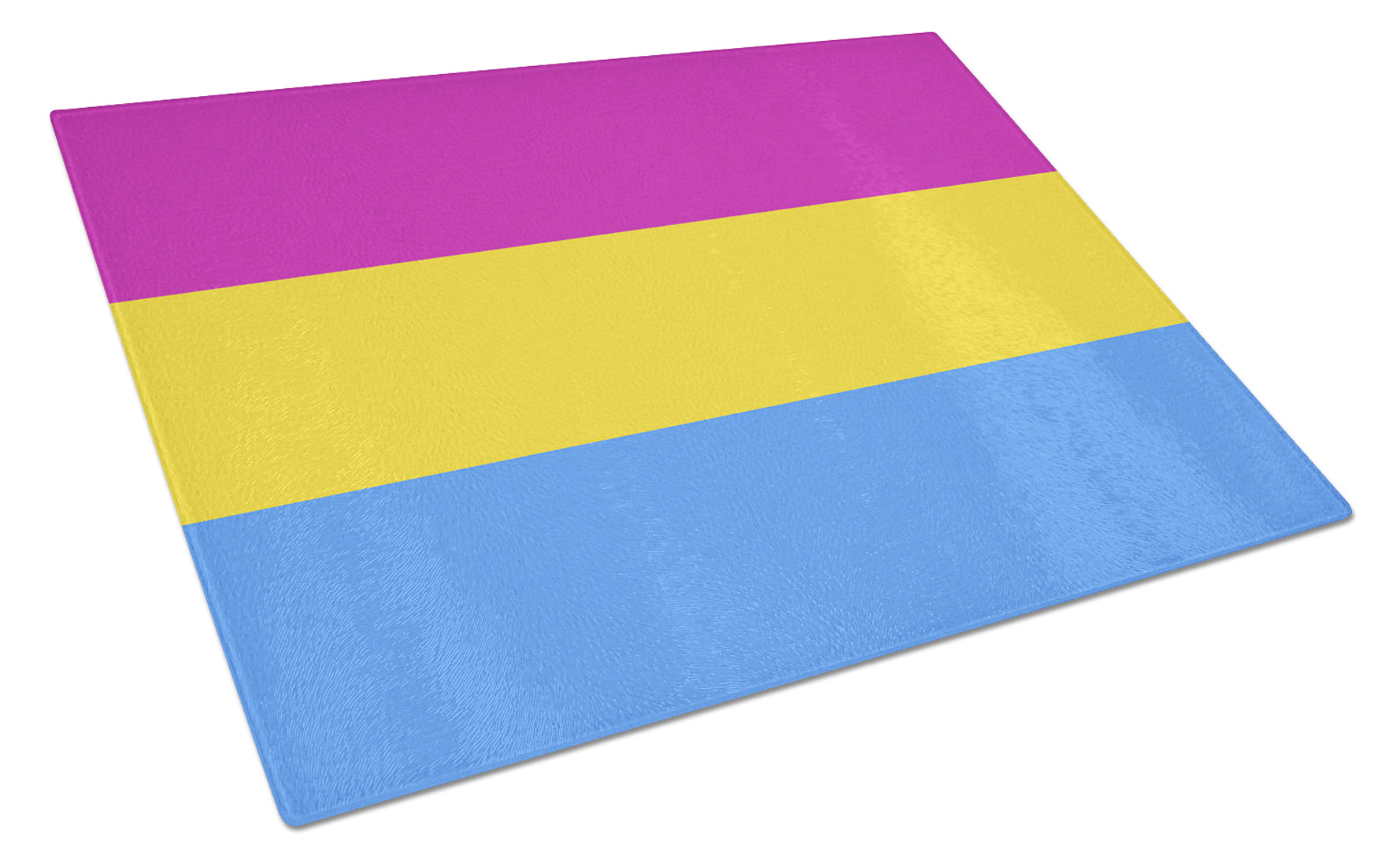 Pansexual Pride Cutting Board Tempered Glass Kitchen Cutting Surface, Heat Resistant Chopping, Non-Slip Feet, Food Prep & Serving