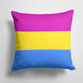 Pansexual Pride Decorative Throw Pillow 14x14 Indoor Outdoor Accent Cushion, Fabric Cover with Insert for Sofa, Bed, Porch & Living Room